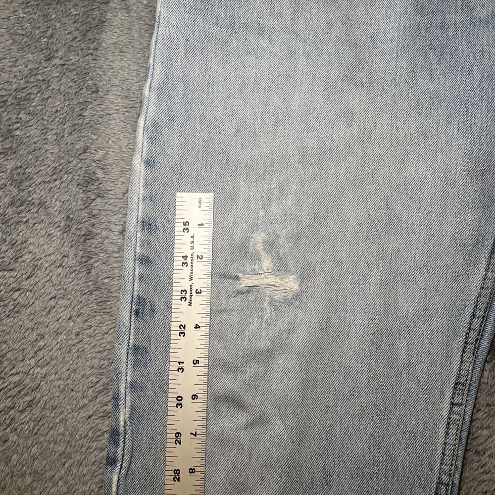 Levi's Regular Fit 505 Mens SZ W36 L30 Denim Jeans Light Blue Wash Straight Fit - Picture 4 of 12